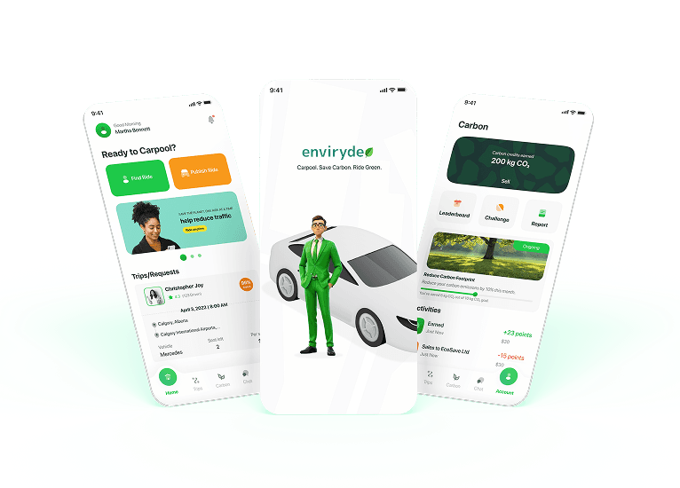 Enviryde App Screenshots